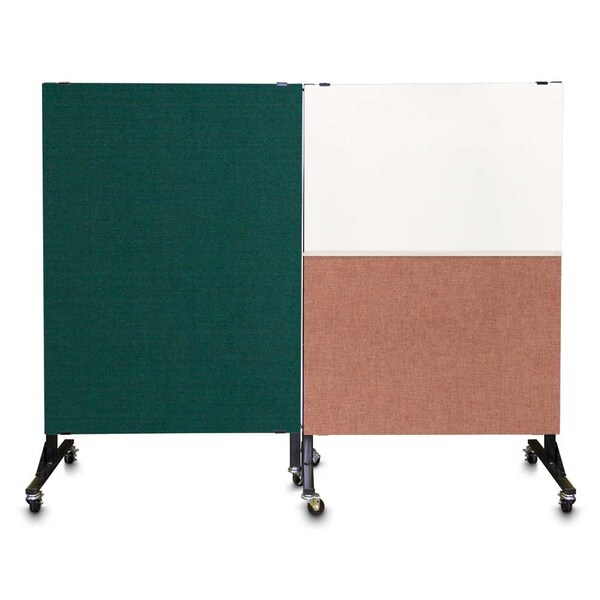 Enclosed Corkboard, 3 Door, 96"x48", 4" Fra, UV3427-SATIN-PEARL